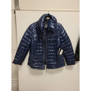 Big‎ Chill Freestyle Womens XL Puffer Jacket Blue Down Blend Weather Resistant